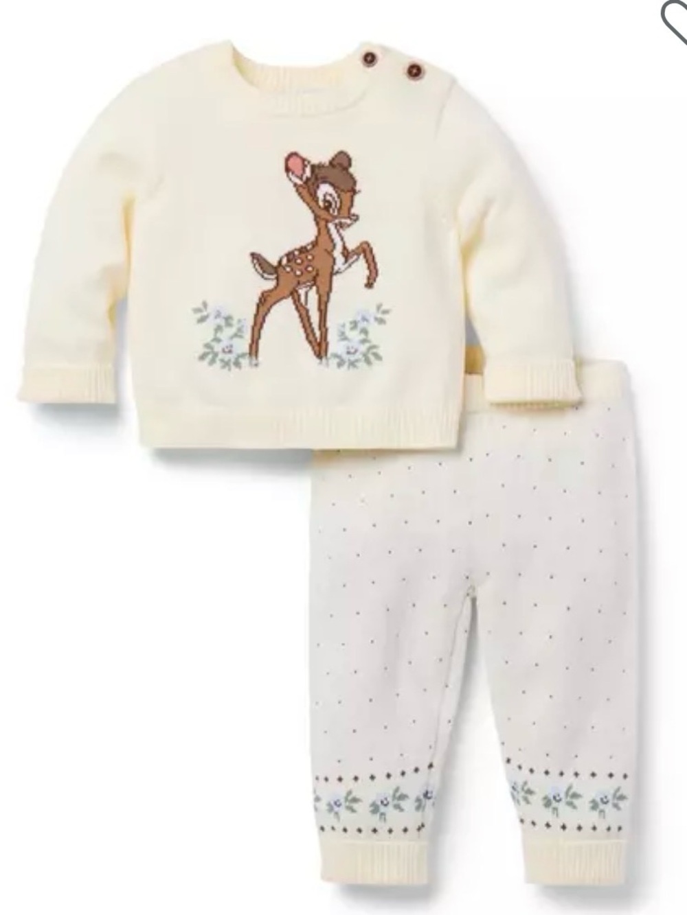 Disney Janie and Jack Sweater & Legging Set with Bambi